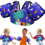 Vvinca Separable Toddler Swim Vest Fit 22-66 Lbs（1-6 Years）|2025 Newest 3 in 1 Pool Float & Arm Bands Boys and Girls, Adjustable Sturdy Safety for Infant 1 2 3 4 5 6 Year