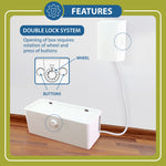 Power Strip Cover and Outlet Cover Box - Effectively Baby Proofs Power Strip on Floor or Wall, Protects Small Hands & Fingers, Cover Box and Outlet Cover Box (White-Bundle)