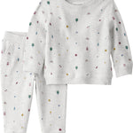 little planet by carter's Girl 2-piece Pants Set made with Organic Cotton, Icon Print, 12M