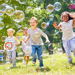 SZCECHRE 28 Pcs Big Bubble Wand Bulk Set for Summer Outdoor Games Activities Party Favors Birthday Supplies, Big Bubble Maker with Tray