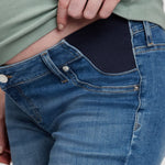 GAP Womens Maternity Inset Panel Girlfriend Jeans Medium WASH 34REG