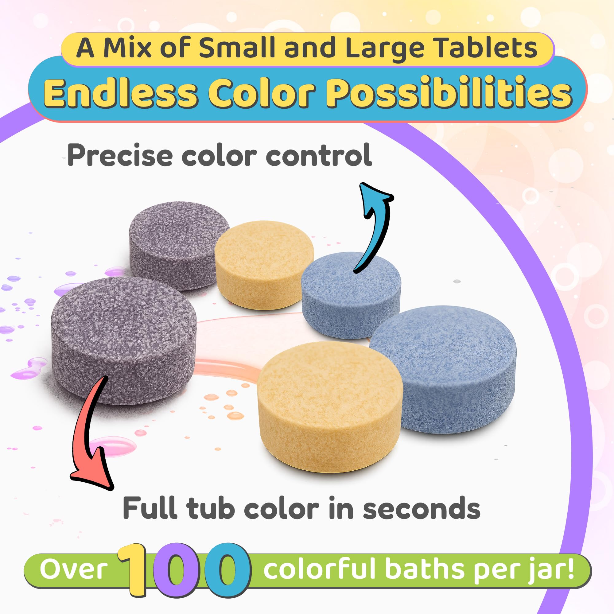 Bath Tablets Color Changing Color MyBath – Bath Color Tablets for Kids, - Bath Crayons - Color My ...