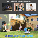 Outdoor Toys for Kids Ages 3-8: Flying Disc Launcher Toy Chasing Games - Summer Outside Yard Activities Chasing Toy for Toddlers Ages 3 4 5 6 7 8 Backyard Games Birthday Gift for Boys Girls, Blue