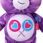 Care Bears 14" Medium Plush Denim Bear - Share Bear - Purple Plushie for Ages 4+ – Stuffed Animal, Super Soft and Cuddly – Good for Girls and Boys, Collectors, Great Valentines Day Gift for Kids