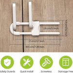Jetec 10 Pieces Cabinet Locks for Babies, U-Shaped Proofing Drawers Safety Child Locks Adjustable, Easy to Use Childproof Latch for Knob Handle on Kitchen Door Storage Cupboard Closet (White)