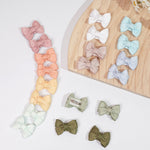 DED Baby Hair Clips 40 Pieces 20 Colors in Pairs Baby Bows Hair Pins Tiny 1.37" Hair Bows Alligator Clips for Girls Infants Toddlers