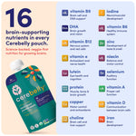 Cerebelly Organic Baby Food Pouches, Kale Sweet Potato Apple Purees, 16 Nutrients, No Added Sugar, Fiber & Non-GMO, 4oz, 6 Pack