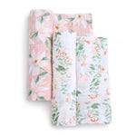 aden + anais Essentials Cotton Muslin Swaddle, Breathable Baby Blanket, Ideal for Boys, Girls, Newborns, Babies & Infants, Receiving Blanket, Soft and Lightweight Wrap, 2 Pack, Butterfly Garden