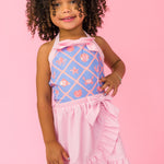 RuffleButts Girls Swim Bow Skirt Cover-Up - Pink, 2T/3T