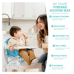 Regalo My Chair 2-in-1 Baby High Chair & Portable Travel Booster Seat, High Chair for Babies & Toddlers, Booster Seat for Kitchen Chair, Oversized Tray with Cup Holder, Aqua