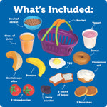 Learning Resources New Sprouts Breakfast Foods Basket - 16 Pieces, Ages 18+ months Pretend Play Food for Toddlers, Toddler Kitchen Toys, Preschool Learning Toys