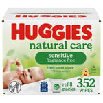 Huggies Natural Care Sensitive Baby Wipes, Hypoallergenic, 99% Purified Water, 3 Refill Packs (624 Wipes Total)