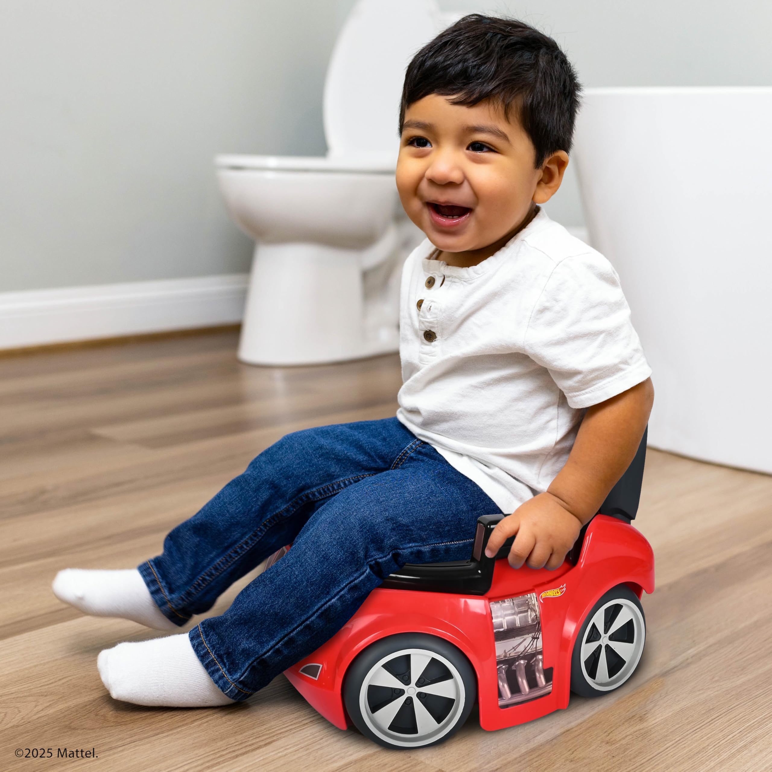 Hot Wheels™ Race Car Potty Training Toilet, Includes Detachable Toddler Toilet Seat and Kids Potty, Ages 12 Months and Up, Red
