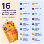 Cerebelly Organic Baby Food Pouches, Carrot Chickpea Purees, 16 Nutrients, No Added Sugar, Fiber & Non-GMO, 4oz, 6 Pack
