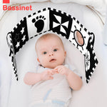 URMYWO Black and White Baby Toys, Tummy Time High Contrast Newborn Toys 0-3 Months, Soft Baby Book, Visual Stimulation Montessori Sensory Infant Toys 0-6-12 Months, Shower Gift, Stocking Stuffers