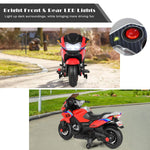 Costzon Kids Ride On Motorcycle, 12V Electric Battery Powered Ride On Bike w/Training Wheels, LED Lights, Music, Pedal, Forward/Reverse, Gift for Children Boys Girls (Red)