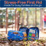 KeepGoing Travel First Aid Kit for Kids – 130 Pc. for Car, Home, Purse, Diaper Bag & Backpack with Latex-Free Bandages - Mini First Aid Kit Travel Size TSA-Approved