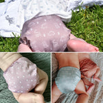 Mama Koala 3.0 Pocket Cloth Diapers for Babies with AWJ Lining, 6 Pack with 6 4-Layer Natural Cloth Diaper Inserts - Reusable and Washable Pocket Diapers(Simply Neutrals)