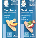 Gerber Teethers VariPk,1 Banana Peach 1 Strawberry Apple Spinach, 2 CT