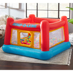 Intex Inflatable Jump-O-Lene Trampoline Bounce House with Crawl-Thru Door & Net - Indoor & Outdoor Backyard Blow-Up Bouncy Playhouse for Kids Ages 3-6