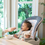 Ingenuity Full Course 6-in-1 High Chair - Baby to 5 Years Old, 6 Convertible Modes, 2 Dishwasher Safe Trays - Milly