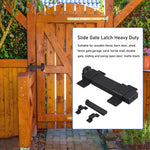 VANROUG 7.5" Heavy Duty Security Slide Latch Lock,with Padlock Hole Adjustable Gate Latch for Wooden Fences Barn Doors, Interior and Outdoor Door Latch,etc.