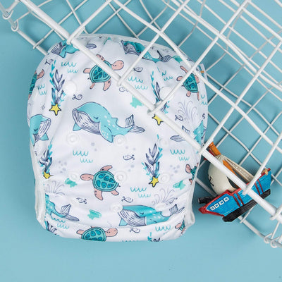 Babygoal Baby & Toddler Boy and Girl Swim Diapers, Reusable Adjustable Washable One Size Fits 6M-3T Gifts and Swimming Lessons 3 Pack 3ZSD07