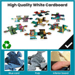 500 Piece Puzzle for Adults Jigsaw Puzzles Cat Puzzles, Book House Puzzles for Elderly Kids Teens, Artistic Decorations, Educational Toys Challenging Activity Gift Family Puzzle Lovers for Friends