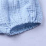 EISHOW Infant Baby Soft Ruffle Shorts Bloomers Toddler Boy Girl Solid Cotton Linen Blend Basic Bottom Cute Loose Harem Shorts (0-6 Months, D-Blue)