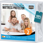 Utopia Bedding Waterproof Mattress Protector Queen Size, Premium Terry Mattress Cover 200 GSM, Breathable, Fitted Style with Stretchable Pockets (White)