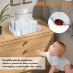 GILPWA Diaper Caddy, Baby Changing Table Organizer, Detachable Clear Acrylic Diaper Storage for Wipe Dispenser, Wipe Warmer and other Diapering Essentials