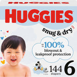 Huggies Size 1 Diapers, Snug & Dry Newborn Diapers, Size 1 (8-14 lbs), 128 Count, Packaging May Vary
