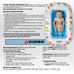 Mommy's Helper | Inflatable Under The Sea Baby Bathtub, Collapsible Safe Baby Bath Tub with Anti-Sliding Saddle Horn Seat, Must Have Travel Toddler Bath, Portable Bathtub Recommended Months 3 to 18