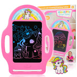 Unicorn 8.5 Inch LCD Writing Tablet for Kids 2-6, Drawing Tablet Doodle Board with Handle, Travel Car Toy for Girls, Educational Sketch Pad Birthday Christmas Gift