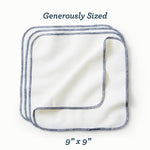 Esembly Wipe Ups, Organic Cotton Reusable Baby Wipes, Soft and Sturdy Washable Cloth Diaper Wipes, One Size, 12-pk