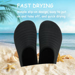 ANLUKE Kids Boys Girls Water Shoes Barefoot Aqua Socks Fast Dry Beach Swim Outdoor Sports Shoes for Toddler Black 34/35