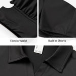 PATPAT Girls Tennis Outfits Size 7-8, Black Sleeveless Polo Shirts + Pleated Skirt with Built in Shorts 2 Piece Outfits Clothes For Girls Gym Outfits Kids Activewear Sets
