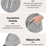 Resinta 4 Pack Girls' and Toddler Sweatpants Kids Active Jogger Pants Girls Casual Pull On Pants with Drawstring Pockets