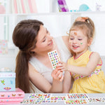 Meafeng 3D Stickers for Kids & Toddlers 24 Sheets 550+ Puffy Stickers Variety Pack with Animals, Numbers, Fruits, Fish, Dinosaurs, Cars & More for Scrapbooking, Bullet Journals & Crafts