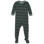 Gerber Baby Boys' 2-Pack Footed Pajamas, Bear Green Stripes White, 0-3 Months