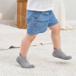 Hstyle Baby Sock Shoes Toddler Walking Shoes Infant Non-Slip Slippers Soft Rubber Sole Sneakers for Baby Boys Girls 12-18 Months Grey
