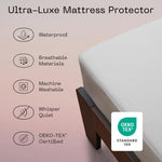 Coop Home Goods Ultra Tech Waterproof Mattress Protector Queen, Smooth Top Mattress Pad, Waterproof Mattress Cover, 18" Deep, Machine Washable Mattress Topper, Noiseless Comfort (60x80)