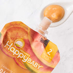 Happy Baby Organics Clearly Crafted Stage 2 Baby Food, Bananas, Sweet Potatoes & Papayas, 4 Ounce Pouch (Pack of 16) packaging may vary