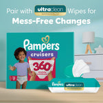 Pampers Diapers - Cruisers 360 - Size 5, 128 Count, Babyproof up to 100% Leakproof Pull-On Diaper