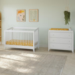 Babyletto Sprout 3-Drawer Changer Dresser with Removable Changing Tray in White, Greenguard Gold Certified