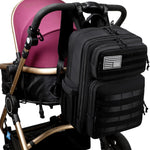 Diaper Bag Backpack for Dad, Military Style, Large Capacity with Stroller Buckle, Insulated Pockets