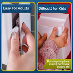 Baby Safety Outlet Cover Box (2 Pack) Double Lock for Much Better Toddler Proofing, Easier Operation, Simple 3 Step Install with Included Screws. Provides Extra Space Inside for Plugs (2 Pack, White)
