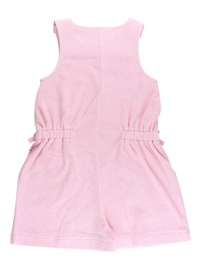 RuffleButts Girls Terry Cover-Up Romper - Pink, 2T