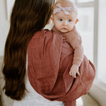Little Unicorn – DustyMaroon Deluxe Swaddle | Single | 100% Rayon Muslin from Bamboo | Super Soft | Newborns and Infants | Large 47” x 47” | Machine Washable