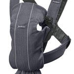 BabyBjörn Baby Carrier Mini, Anthracite, 3D Mesh | Newborn Carrier (7-25 lbs), Ergonomic, Easy-to-Use